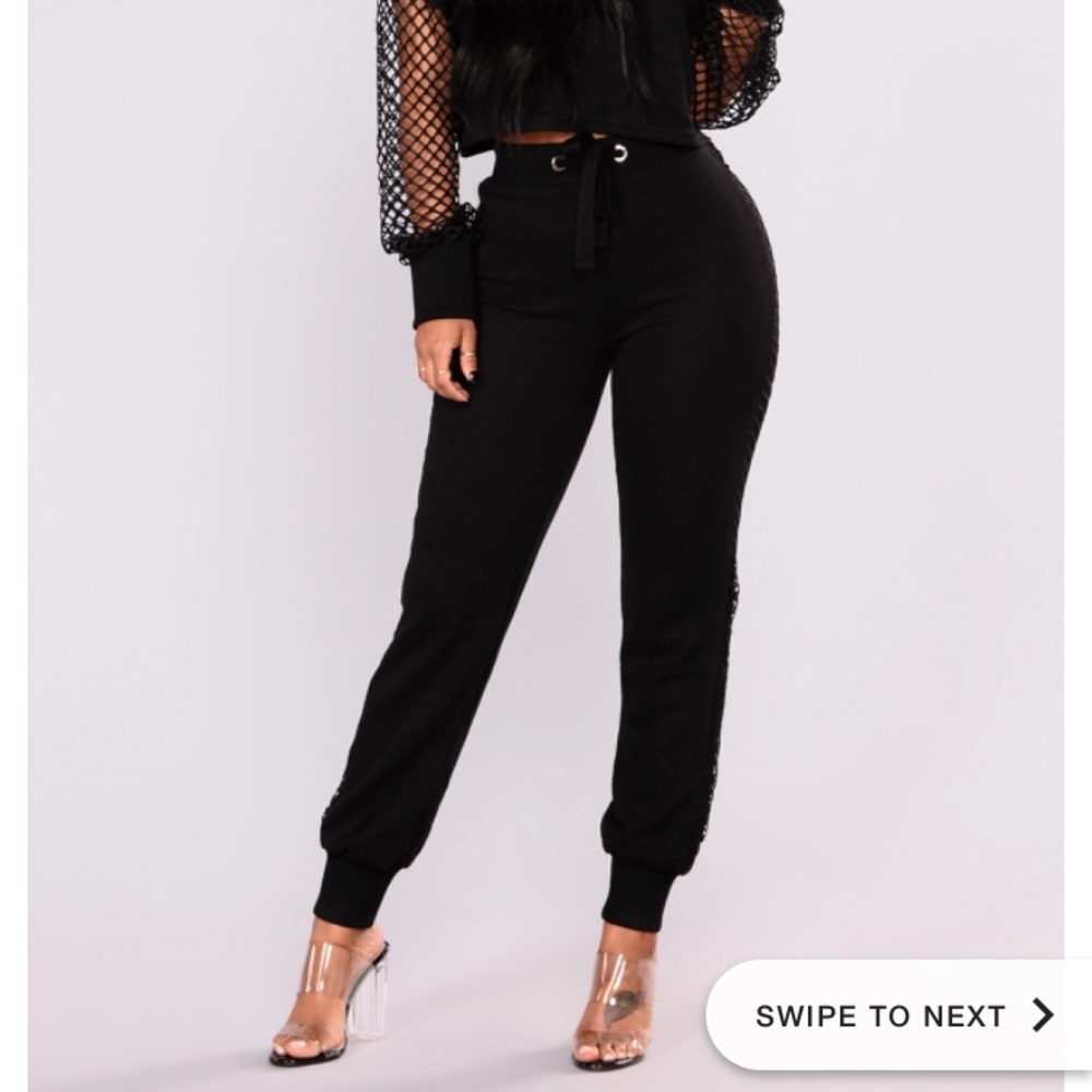 Fashion nova “tracy mesh jogger”